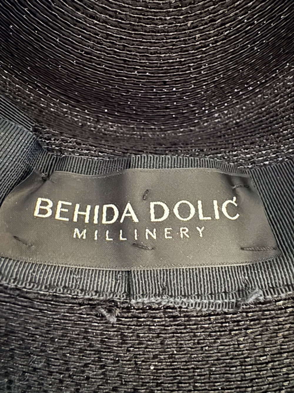 Behida Dolić Millinery Black Straw Hat - Picture 5 of 5